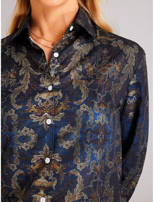 Comfy Family Alva - Baroque Elegance Button-Up Shirt