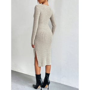 Comfy Family Alvia - Elegant Ribbed Dress