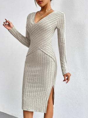 Comfy Family Alvia - Elegant Ribbed Dress