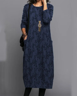 Comfy Family Amelia - Flattering Long Dress Blue / S