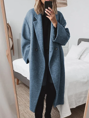 Comfy Family Annelise - Elegant Winter Overcoat Blue / S/UK 10