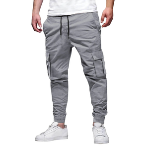 Comfy Family Archer Men's Slim Fit Cargo Pants – Smart & Casual, Stylish Everyday Wear Gray / S