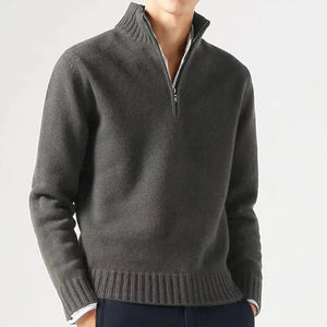 Comfy Family Archer - Quarter Zip Turtleneck Sweater Dark Gray / L