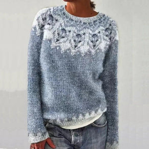 Comfy Family Aria™ - Women's Multicolor Pullover Sweater Sky Blue / S