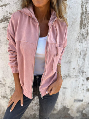 Comfy Family Arlena - Casual Hooded Jacket Pink / S