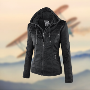 Comfy Family Aurela - Women's Leather Jacket Black / XS