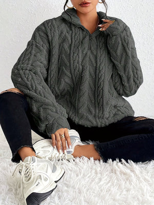 Comfy Family Aurora - Plush Knit Zipper Pullover