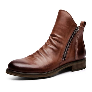 Comfy Family Bernardo Cavallino Leather Chelsea Boots Brown / 6 (38 EU)