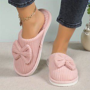 Comfy Family Bowknotz - Plush Slippers Pink / UK 3.5-4