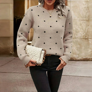 Comfy Family Calista - Knitted Polka Dot Sweater