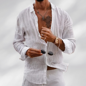 Comfy Family Clarkson - Premium Linen Shirt White / S