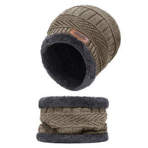 Comfy Family Comfy® Fleece Beanie Khaki Beanie + Scarf