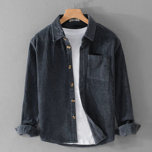 Comfy Family Corvin - Corduroy Overshirt Blue Grey / M