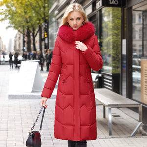 Comfy Family Dahlia™ - Winter Long Fur Coat Red / M