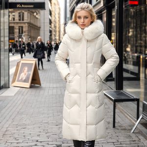 Comfy Family Dahlia™ - Winter Long Fur Coat White / M