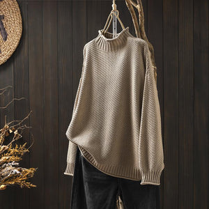 Comfy Family Ember - Solid Textured Sweater Beige / S