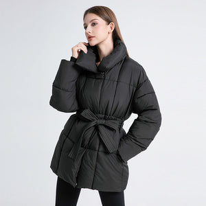 Comfy Family Embrace - Elegant Belted Winter Coat