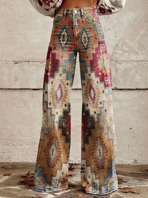 Comfy Family Evandra - The "Color Your Life" Flare Jeans Vintage Boho / S