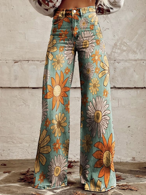 Comfy Family Evandra - The "Color Your Life" Flare Jeans Sunflower / S