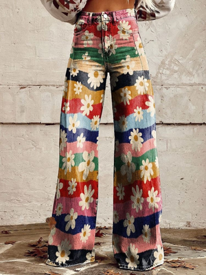 Comfy Family Evandra - The "Color Your Life" Flare Jeans Daisy / S