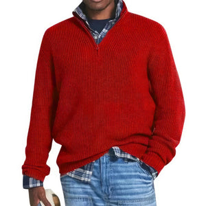 Comfy Family Finn - Essential Zip Collar Sweater Red / S