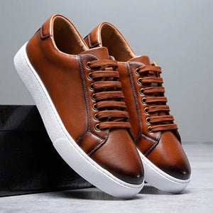 Comfy Family Grant - Men's Leather Sneakers