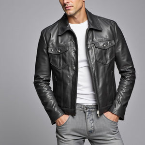 Comfy Family Grayson - Classic Leather Jacket