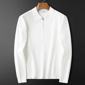 Comfy Family Hampton -  Long Sleeve Half-Zip Polo