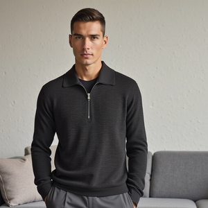 Comfy Family Hampton -  Long Sleeve Half-Zip Polo