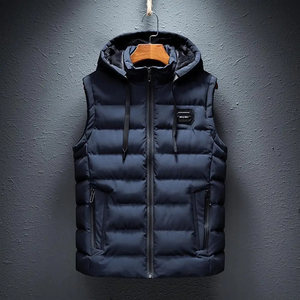 Comfy Family Hawkins - Padded Sleeveless Jacket Navy Blue / M