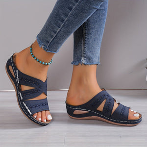 Comfy Family Jade™ - Ultra Comfort Sandals Navy Blue / 35