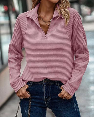 Comfy Family Joanne™ - Women's Knitwear Loose Pullover Top Lotus / S