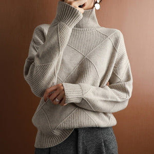 Comfy Family Joline™ - Elegant Turtleneck Sweater Grey / S