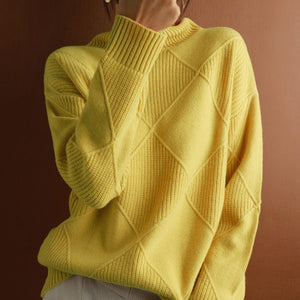 Comfy Family Joline™ - Elegant Turtleneck Sweater Yellow / S