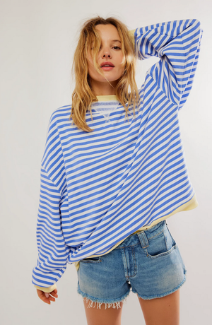 Comfy Family Layla - Striped Sweater Blue & White / S