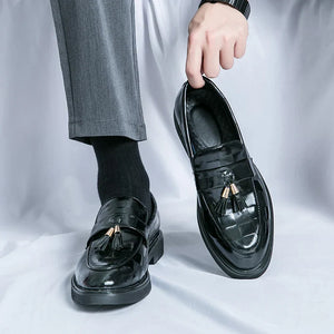 Comfy Family Lorenzo Genuine Leather Loafers Black / 6