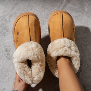 Comfy Family Luna - Fleece Suede Slippers Brown / 36