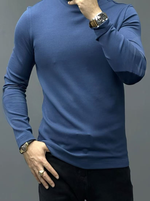 Comfy Family MANUEL™ - HERREN LANGARM-PULLOVER Blau / XS