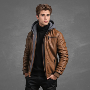 Comfy Family Marcus - Hooded Leather Jacket