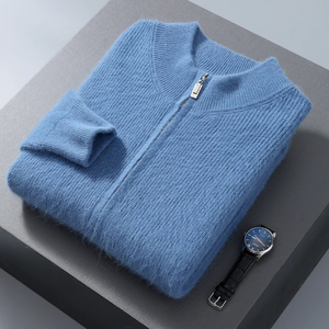 Comfy Family Mason - Wool Zip-Up Sweater Blue / XS