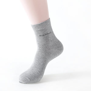 Comfy Family Men's Mid-tube Fiber Socks (Pack Of 5) Grey