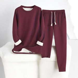 Comfy Family Mia | Termiskt fleece-set Vinröd / XS