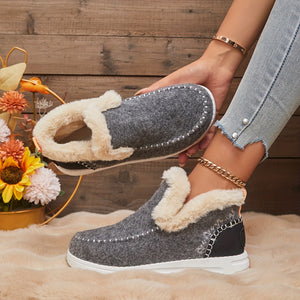 Comfy Family Mila - Fleece-Lined Slip-On Boots Light Grey / 35