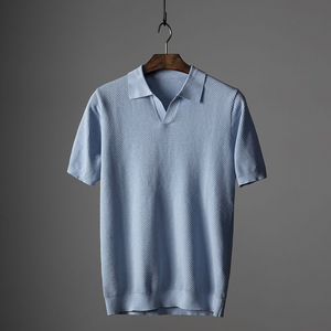 Comfy Family Milford – Textured Polo Shirt Light Blue / S