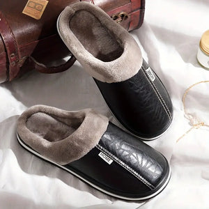 Comfy Family Miro™ - Men's Cozy Fleece Slippers Black / 40