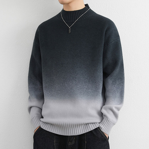 Comfy Family Ombré Knit Crewneck Gray / XS