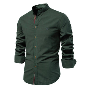 Comfy Family Paisley - Men's Cotton Shirt ArmyGreen / EUR XXL 100-105kg