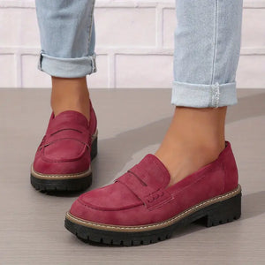 Comfy Family Palmas™ - Women Luxury Suede Loafers Burgundy / 35