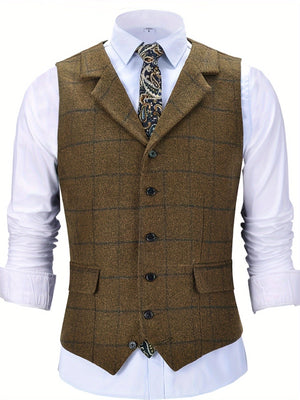 Comfy Family Preston - Check Patterns Wool Vest