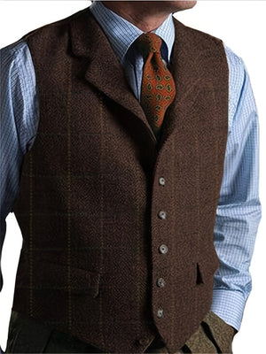 Comfy Family Preston - Check Patterns Wool Vest